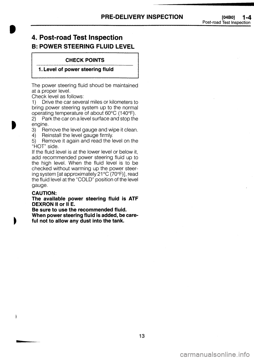 SUBARU IMPREZA 1996  Service Owners Guide 