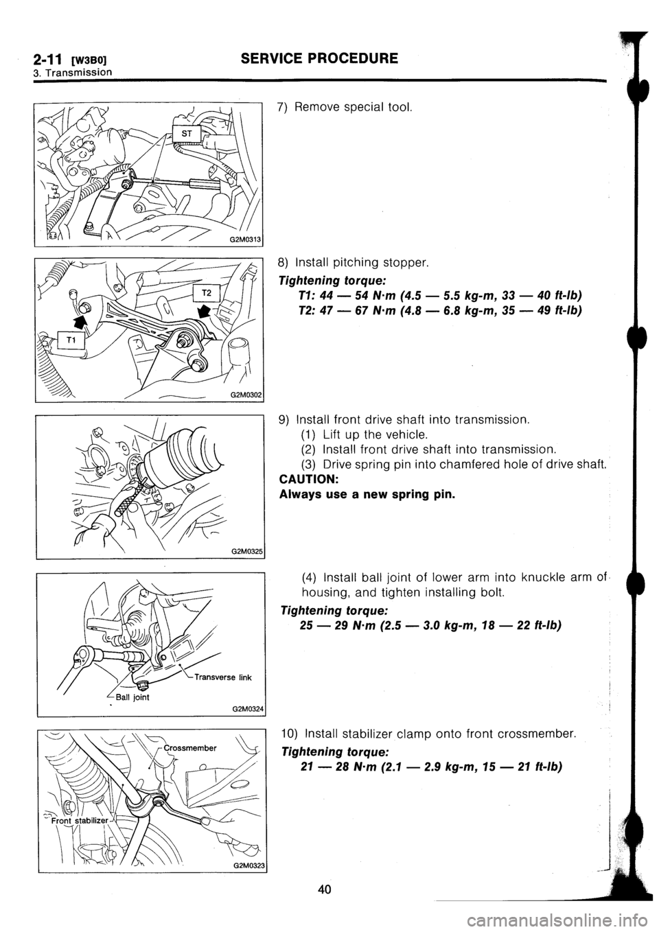 SUBARU IMPREZA 1996  Service Repair Manual 