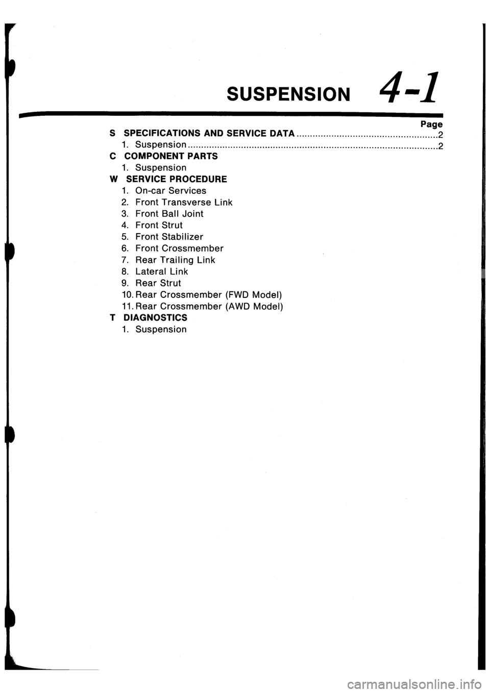 SUBARU IMPREZA 1996 Service Repair Manual SUBARU IMPREZA 1996 Service Repair Manual