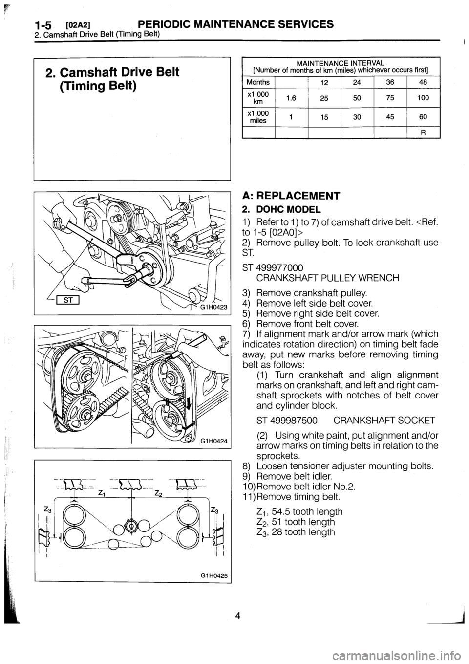 SUBARU IMPREZA 1996  Service Service Manual 