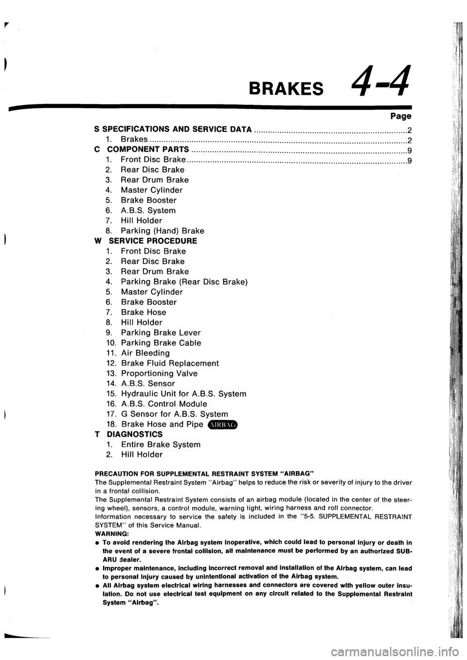 SUBARU IMPREZA 1996 Service Repair Manual SUBARU IMPREZA 1996 Service Repair Manual