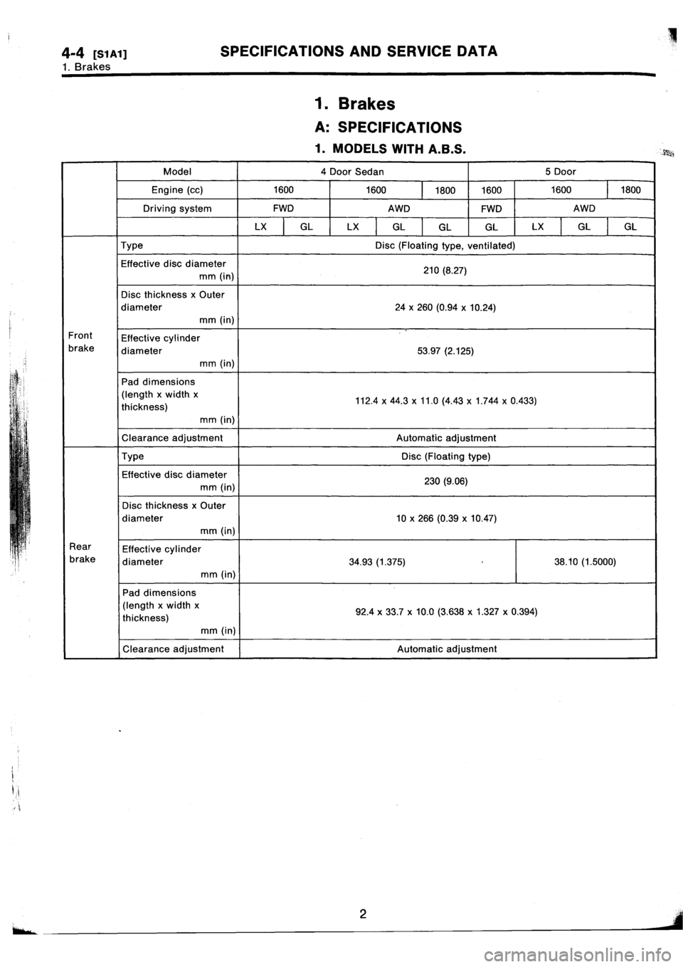 SUBARU IMPREZA 1996 Service Repair Manual SUBARU IMPREZA 1996 Service Repair Manual