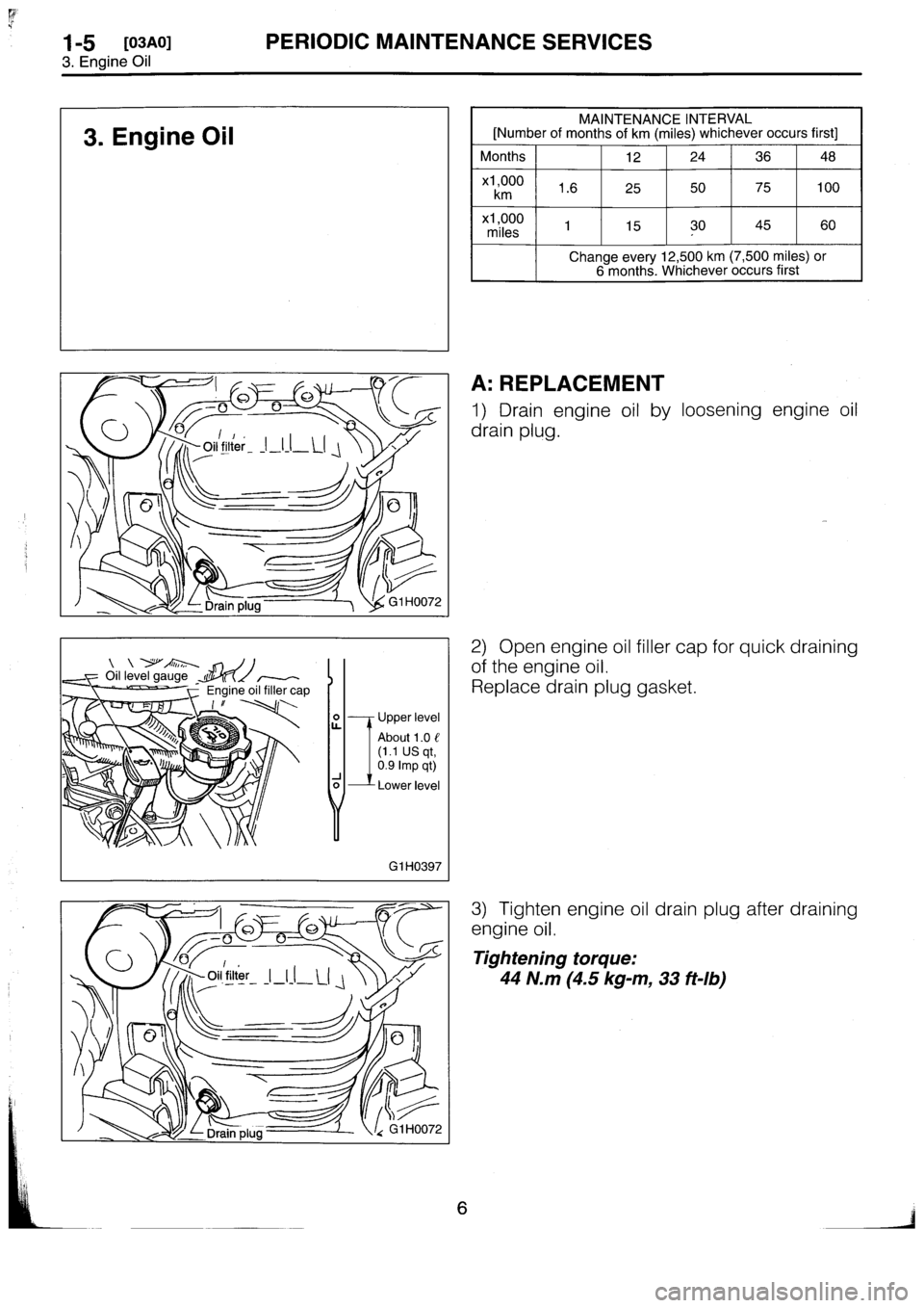 SUBARU IMPREZA 1996  Service Service Manual 