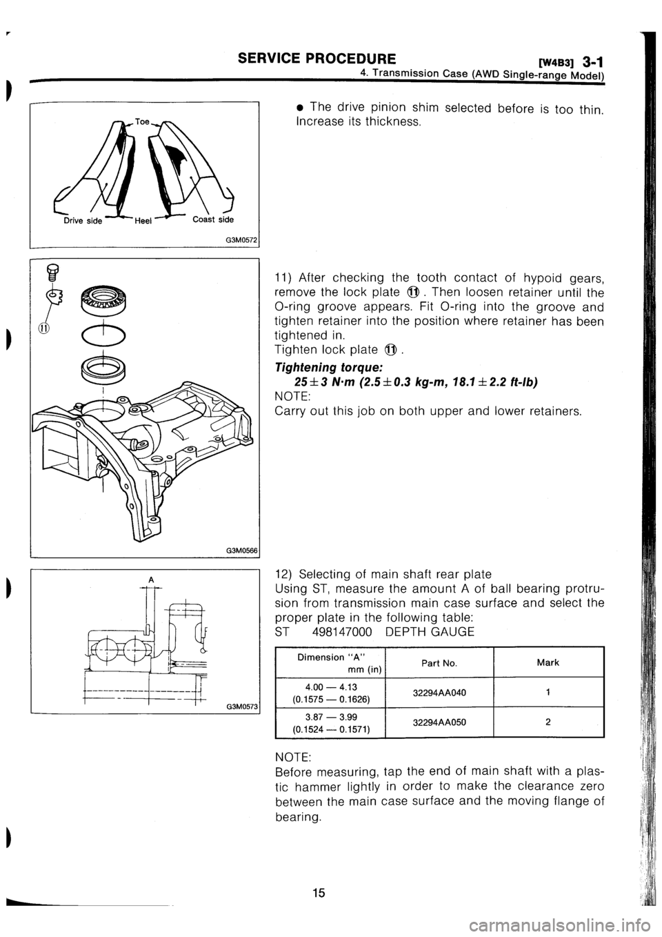 SUBARU IMPREZA 1996  Service Repair Manual 