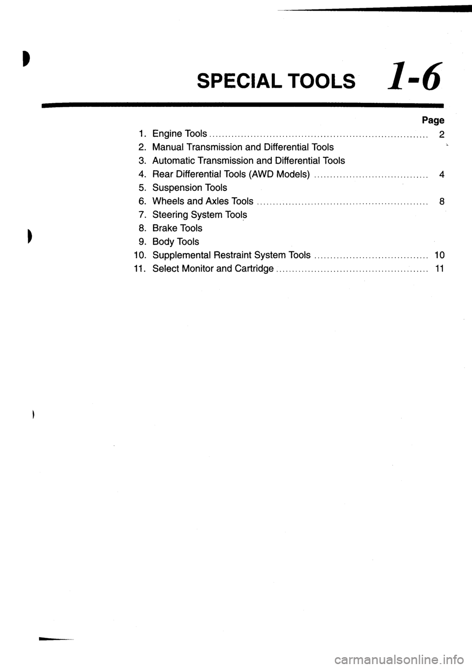 SUBARU IMPREZA 1996  Service Workshop Manual 