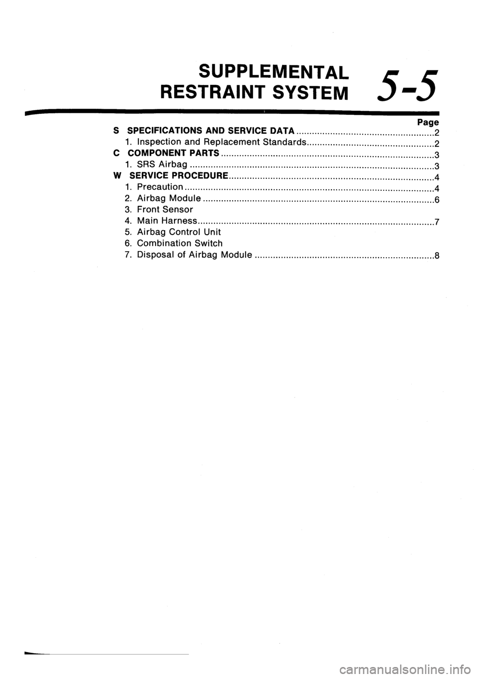 SUBARU IMPREZA 1996  Service Manual Online 