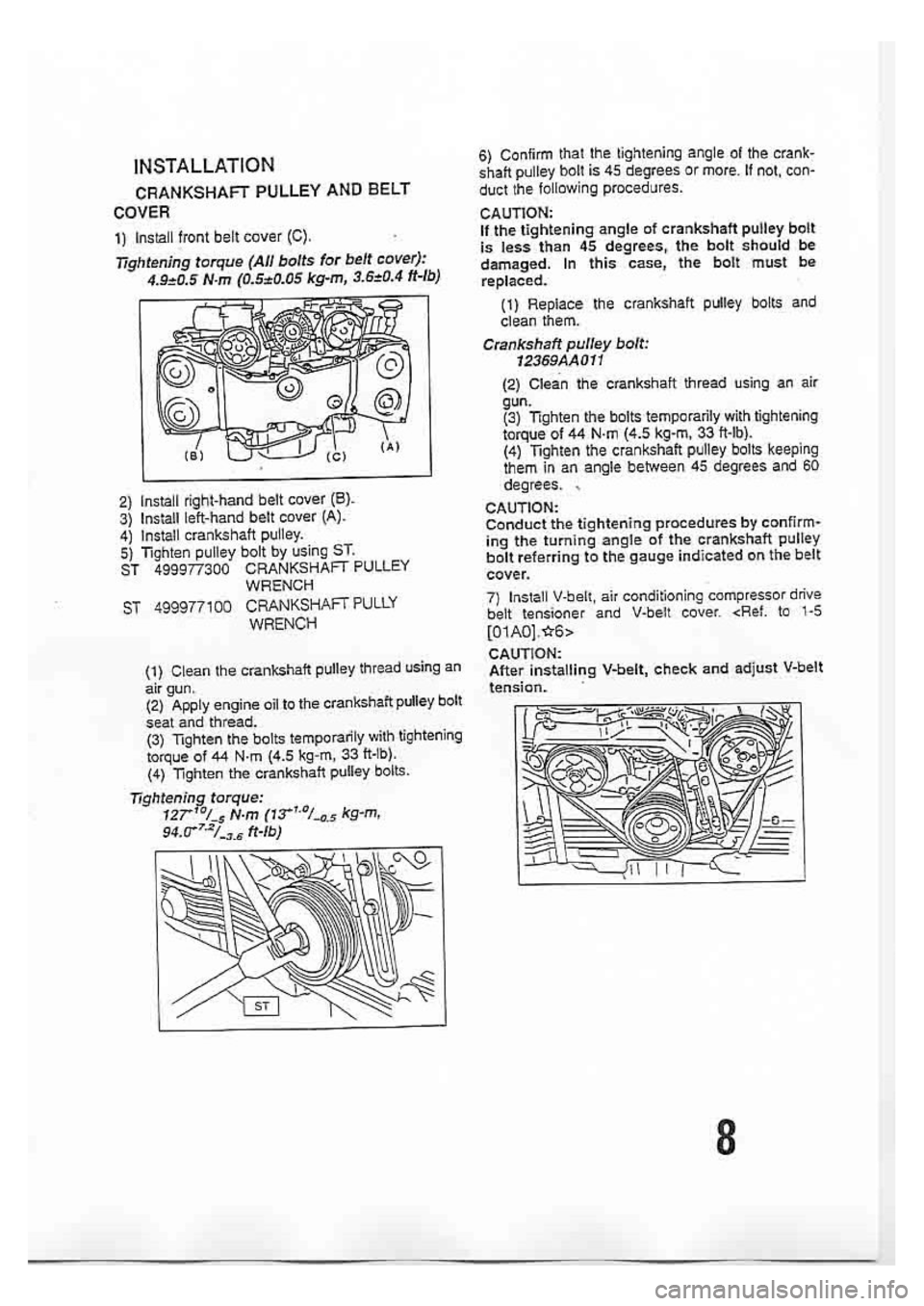 SUBARU IMPREZA 1999  Supplement 