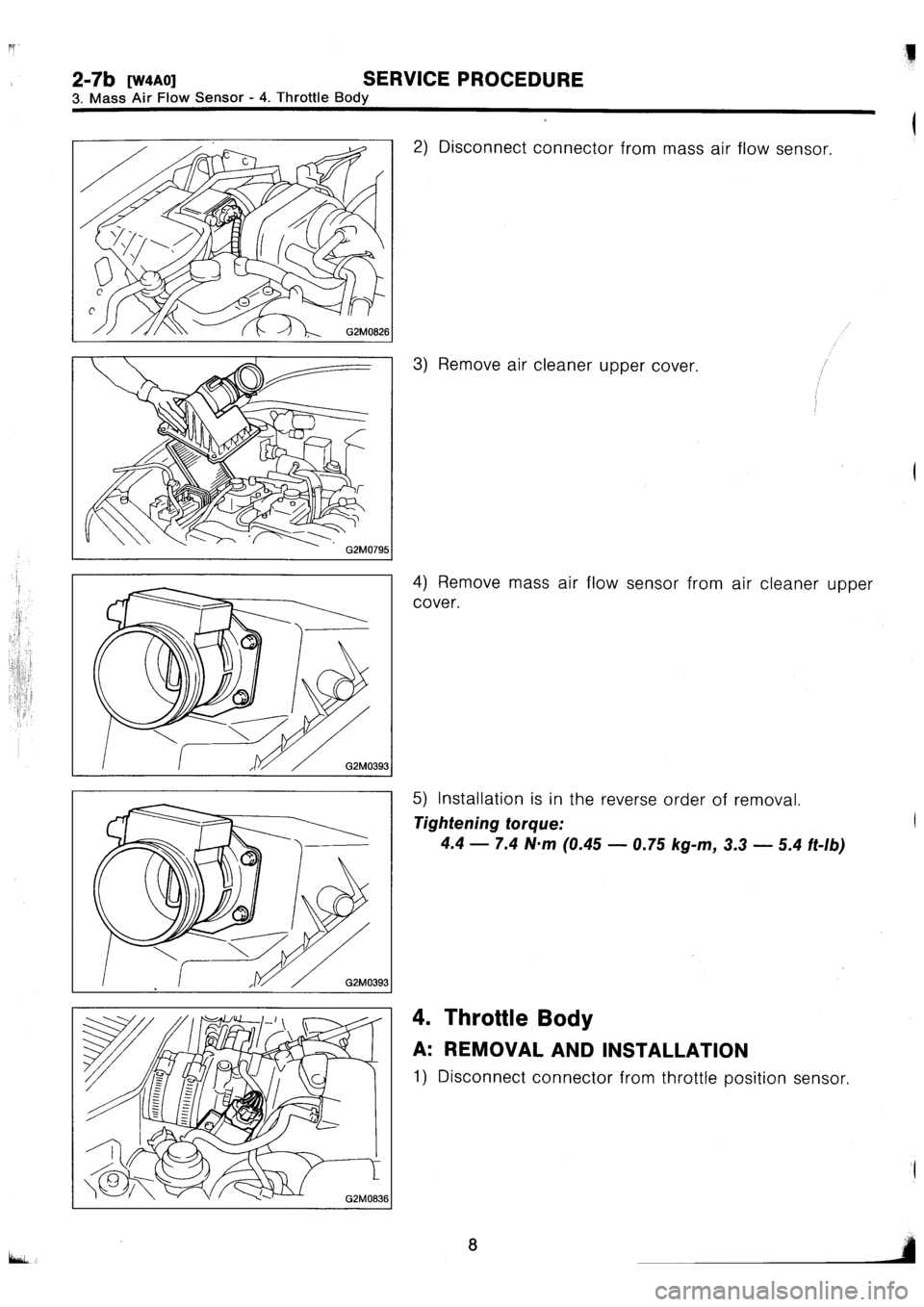 SUBARU IMPREZA 1993  Workshop Manual 
