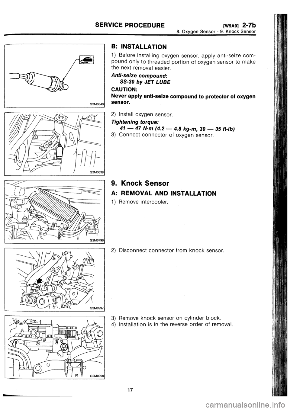 SUBARU IMPREZA 1993  Workshop Manual 
