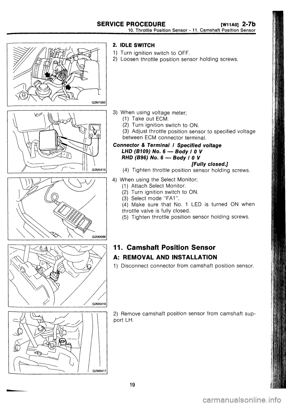 SUBARU IMPREZA 1993  Workshop Manual 