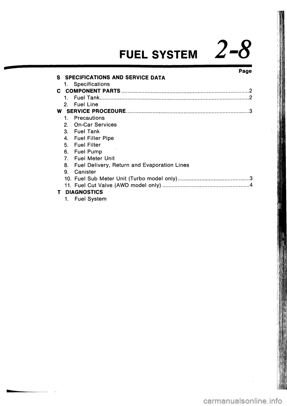 SUBARU IMPREZA 1993 Workshop Manual SUBARU IMPREZA 1993 Workshop Manual