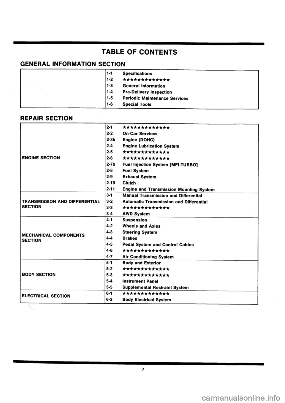 SUBARU IMPREZA 1993  Workshop Manual 