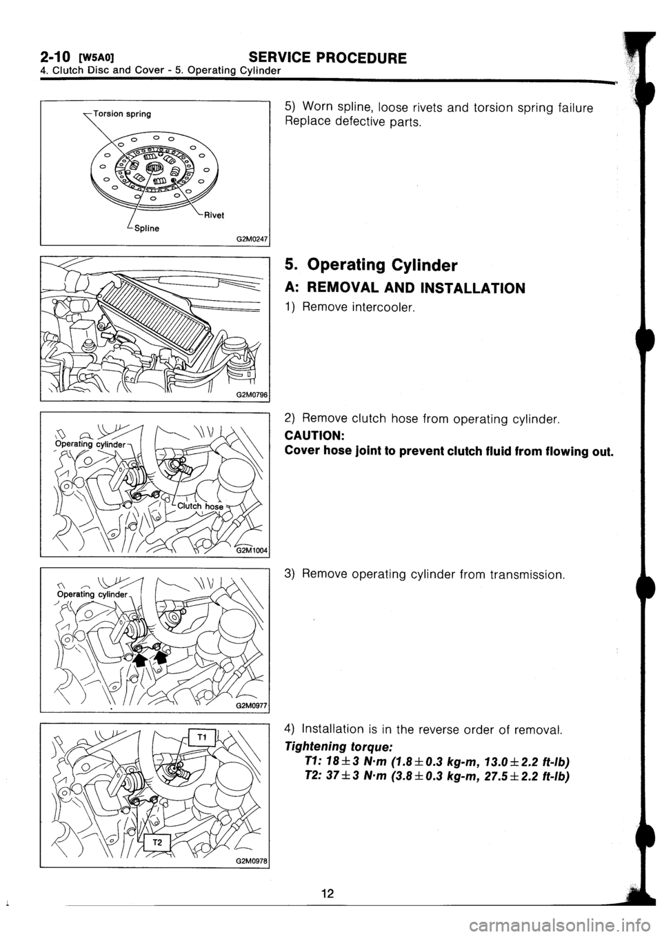 SUBARU IMPREZA 1993  Workshop Manual 