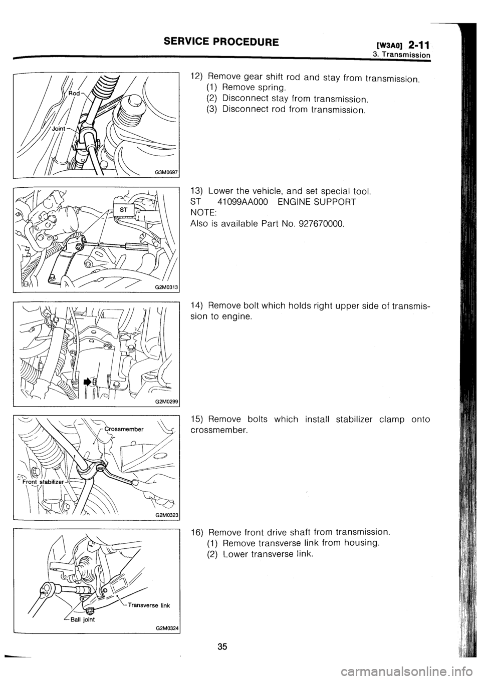 SUBARU IMPREZA 1993 Workshop Manual SUBARU IMPREZA 1993 Workshop Manual