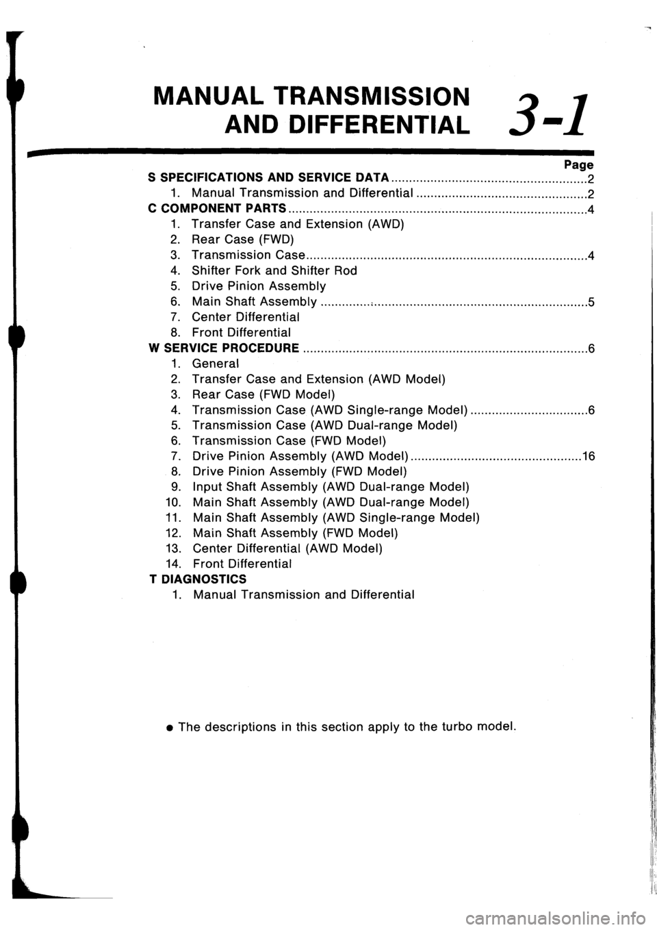 SUBARU IMPREZA 1993 Workshop Manual SUBARU IMPREZA 1993 Workshop Manual