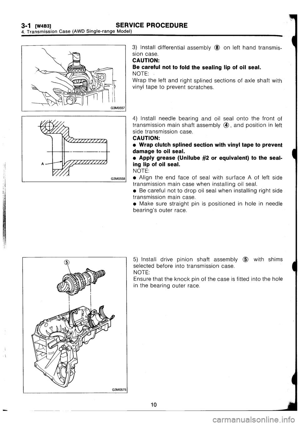 SUBARU IMPREZA 1993 Workshop Manual SUBARU IMPREZA 1993 Workshop Manual