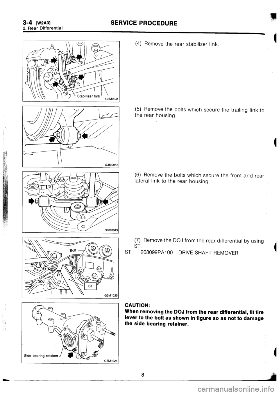 SUBARU IMPREZA 1993 Workshop Manual SUBARU IMPREZA 1993 Workshop Manual