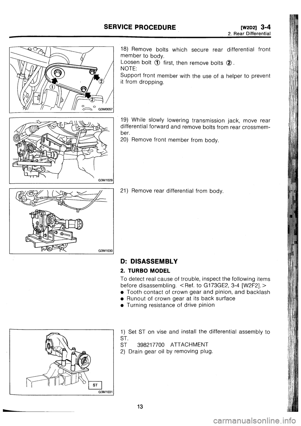 SUBARU IMPREZA 1993 Workshop Manual SUBARU IMPREZA 1993 Workshop Manual