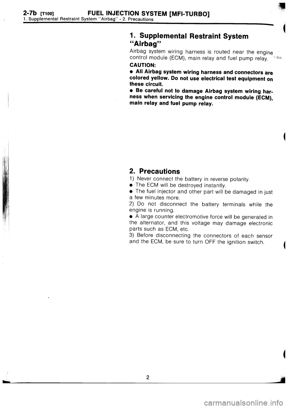 SUBARU IMPREZA 1993  Workshop Manual 
