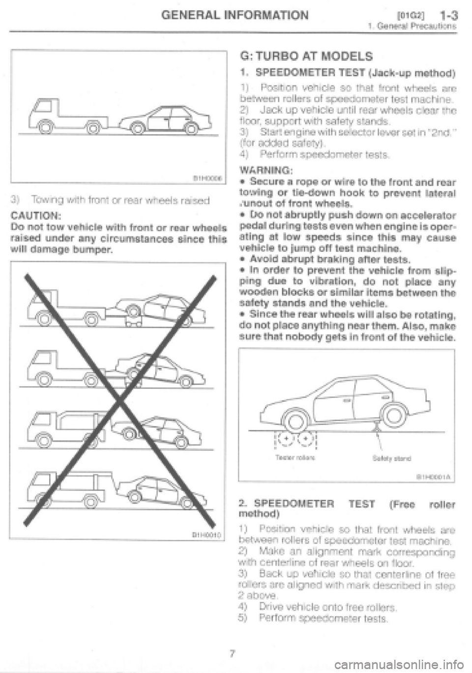 SUBARU IMPREZA 1997 User Guide 