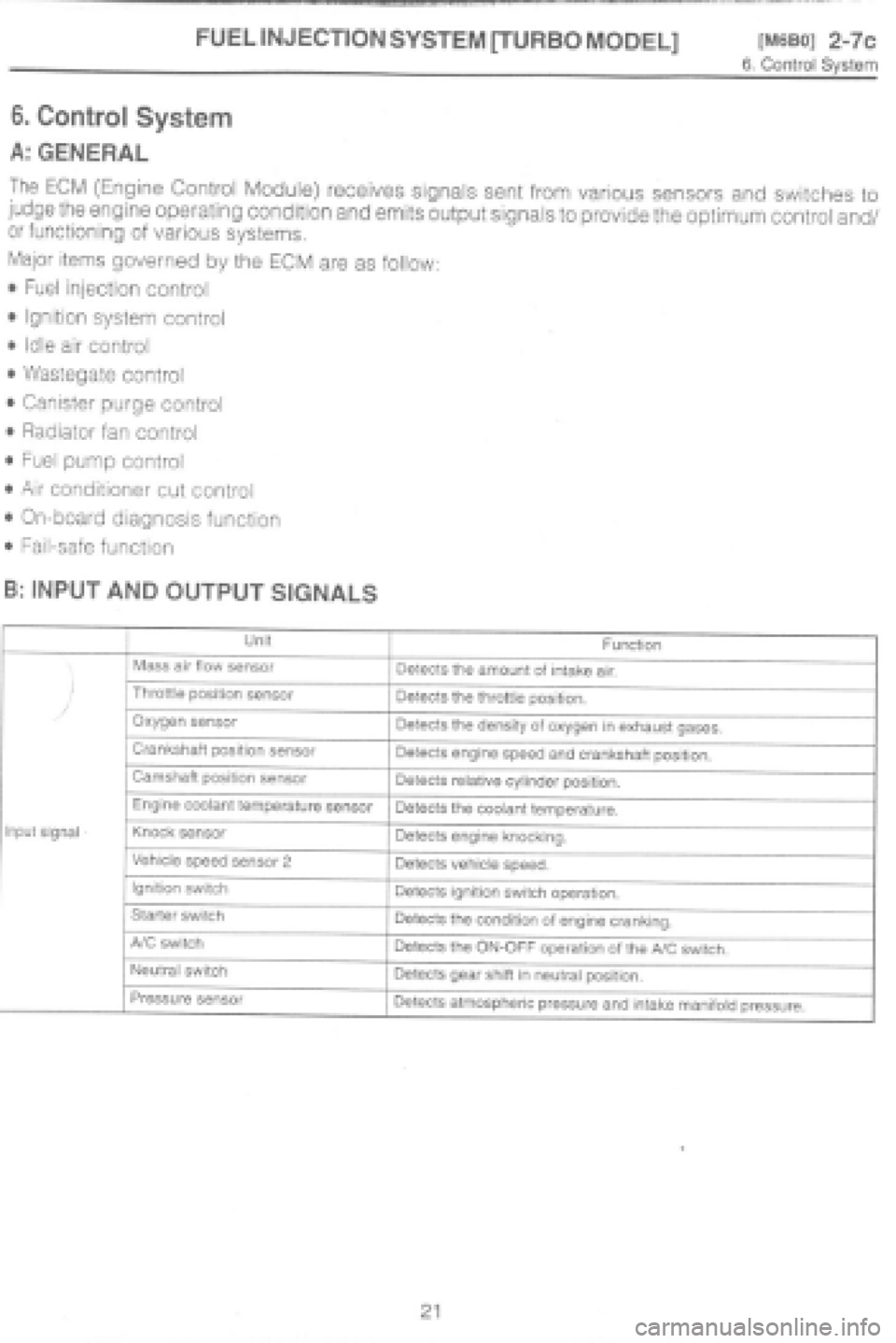SUBARU IMPREZA 1997  Workshop Manual 