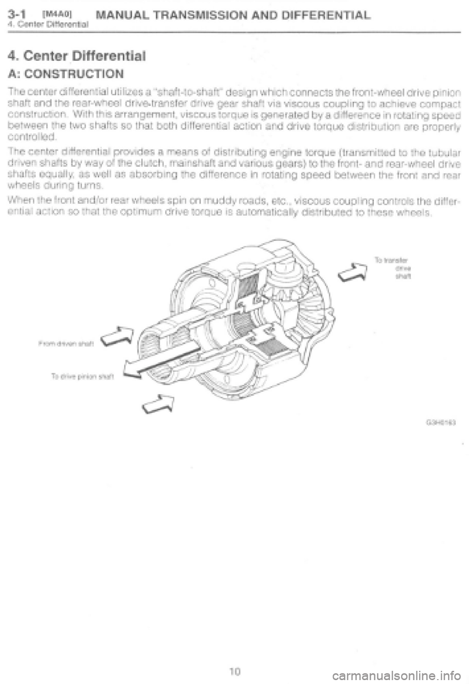 SUBARU IMPREZA 1997 Workshop Manual SUBARU IMPREZA 1997 Workshop Manual