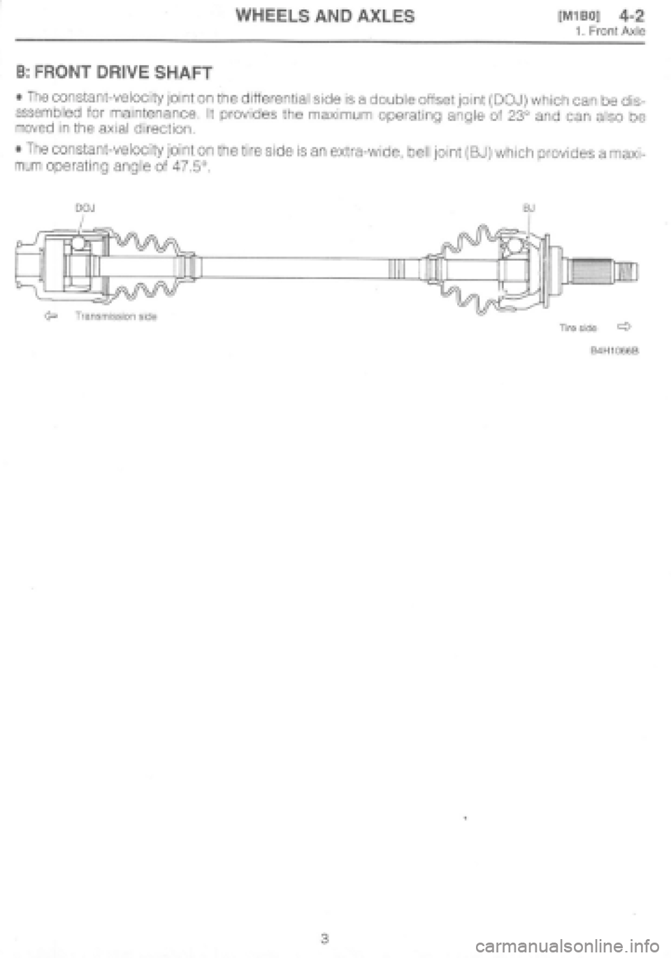 SUBARU IMPREZA 1997 Workshop Manual SUBARU IMPREZA 1997 Workshop Manual