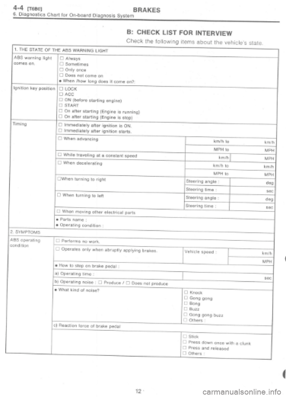SUBARU IMPREZA 1997 Workshop Manual SUBARU IMPREZA 1997 Workshop Manual