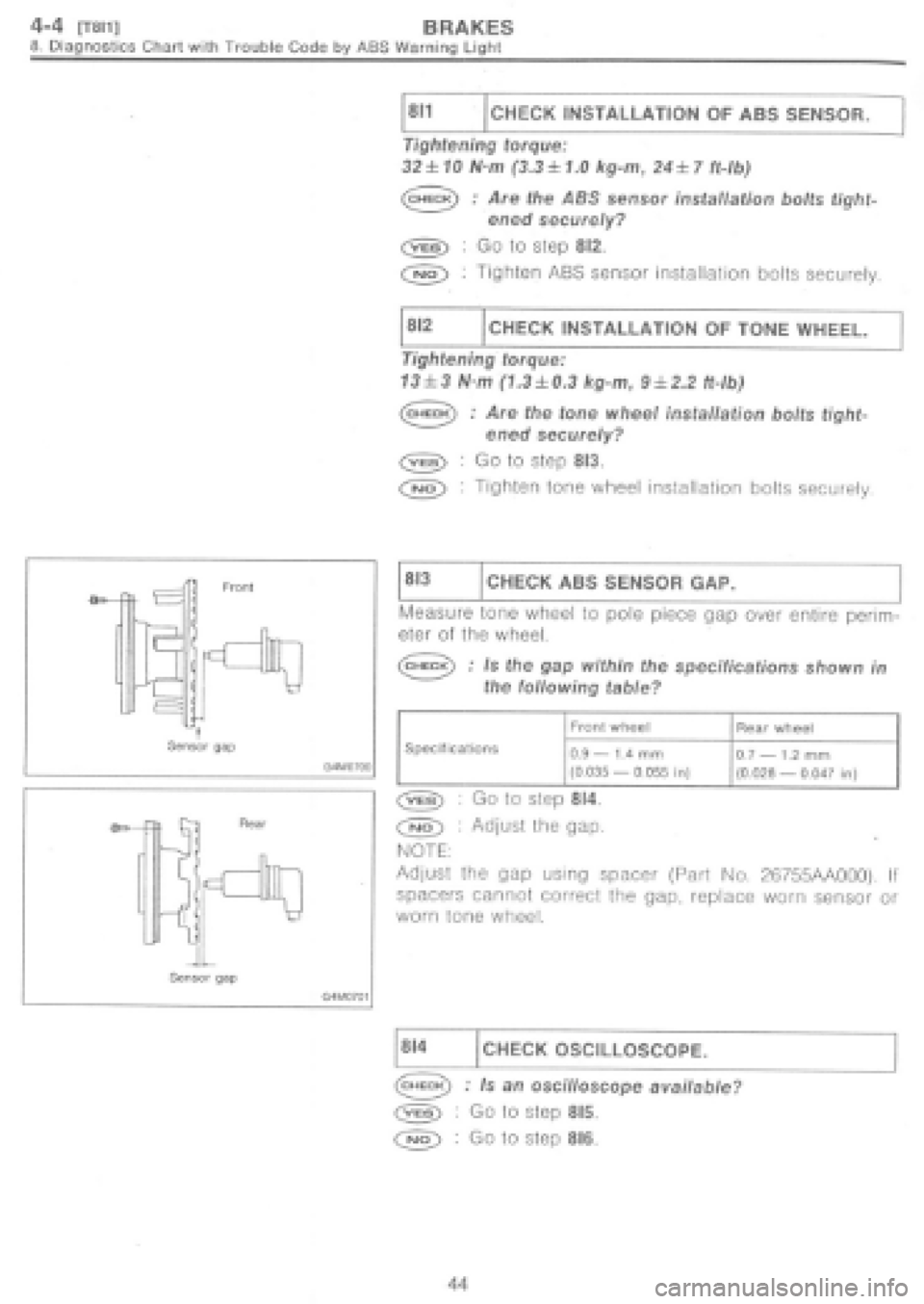 SUBARU IMPREZA 1997 Workshop Manual SUBARU IMPREZA 1997 Workshop Manual
