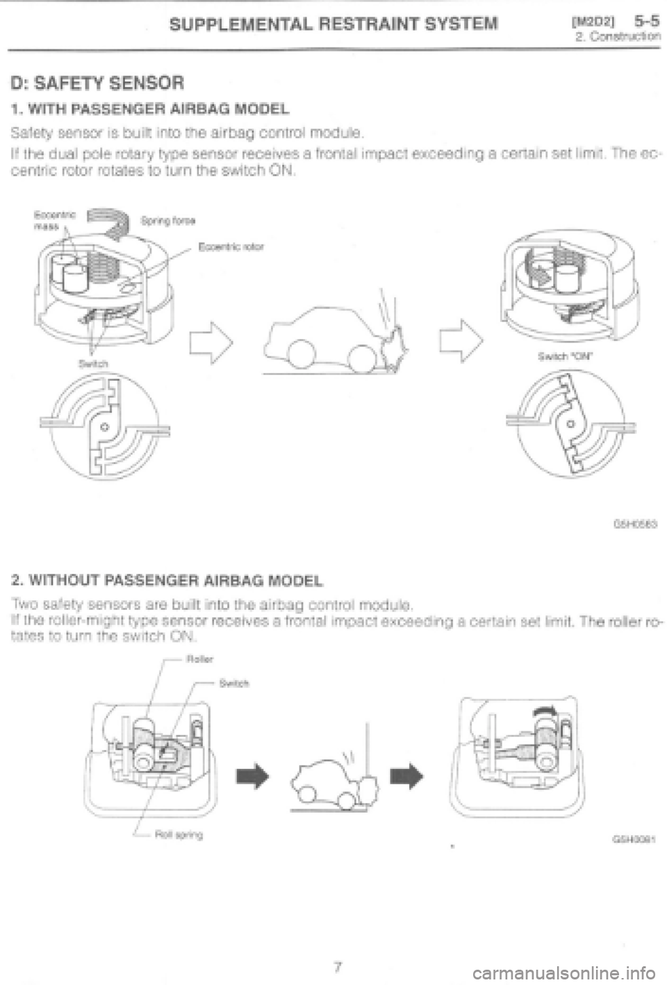 SUBARU IMPREZA 1997 Workshop Manual SUBARU IMPREZA 1997 Workshop Manual
