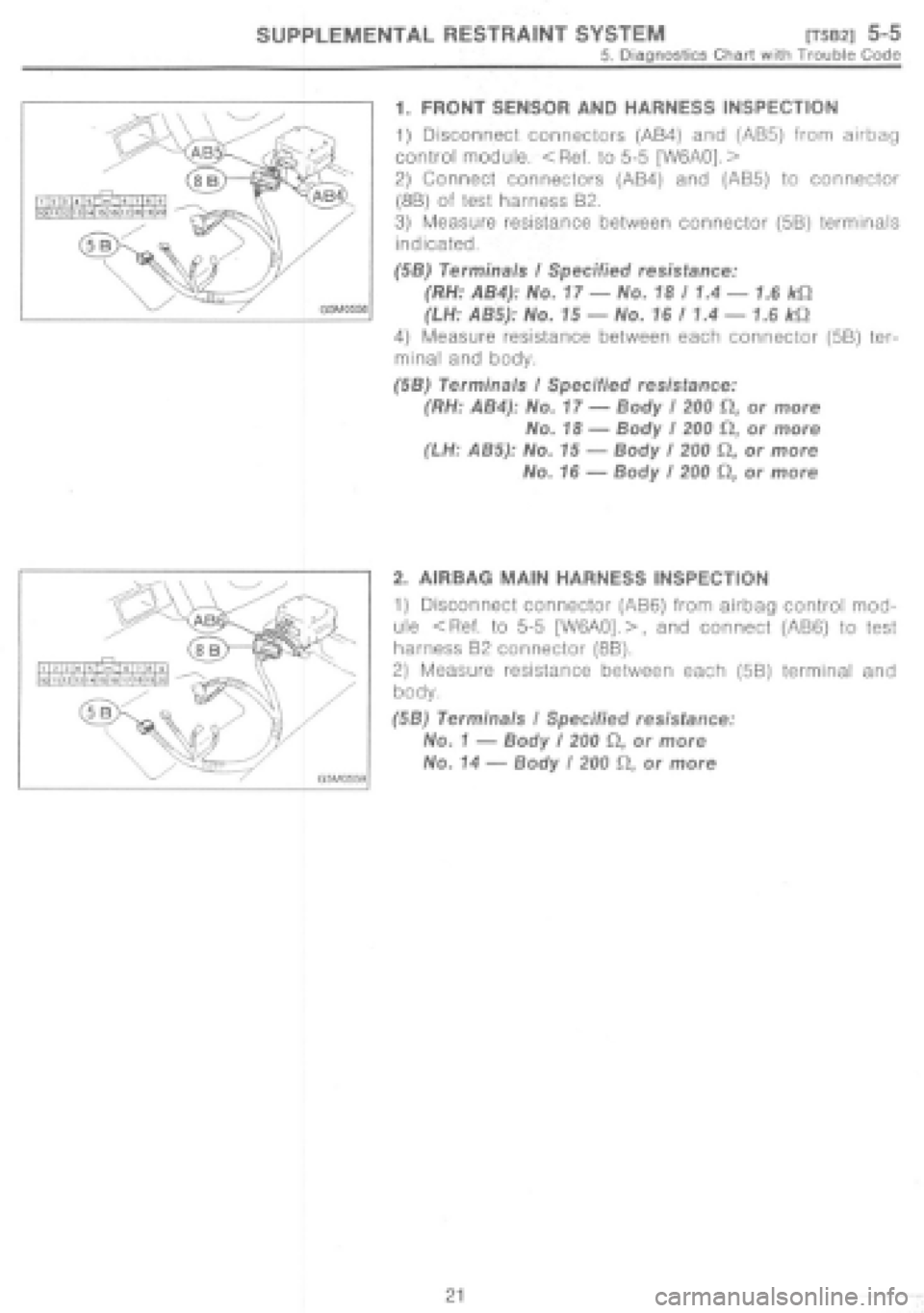SUBARU IMPREZA 1997 Workshop Manual SUBARU IMPREZA 1997 Workshop Manual