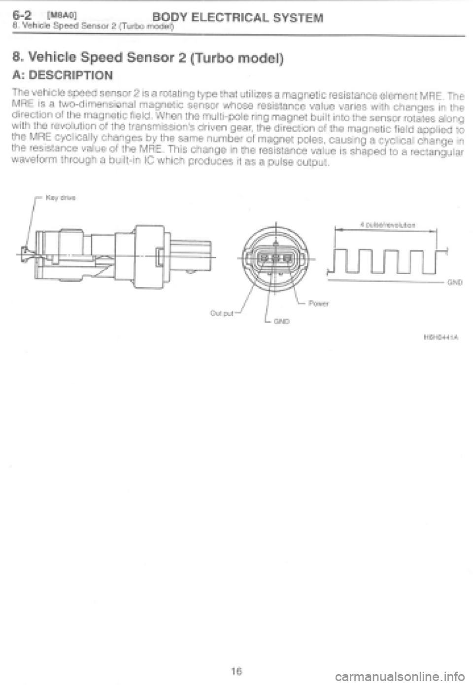 SUBARU IMPREZA 1997 Workshop Manual SUBARU IMPREZA 1997 Workshop Manual
