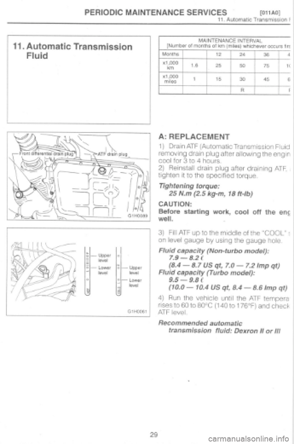 SUBARU IMPREZA 1997 Repair Manual 