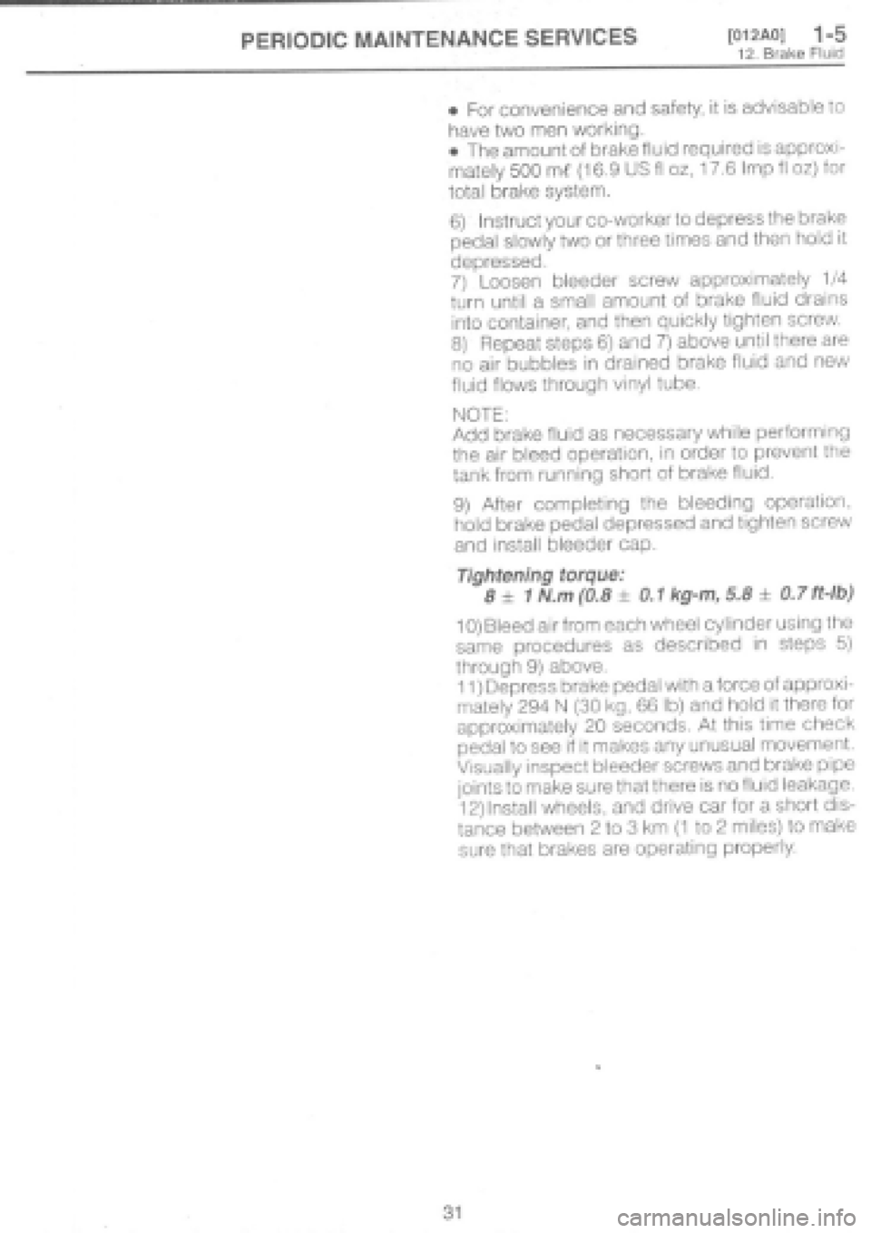 SUBARU IMPREZA 1997 Repair Manual 