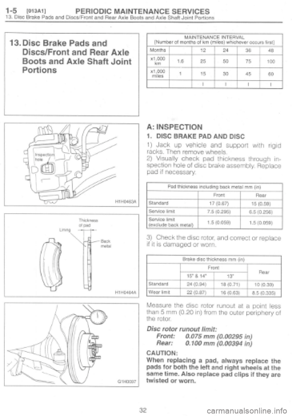 SUBARU IMPREZA 1997 Repair Manual 