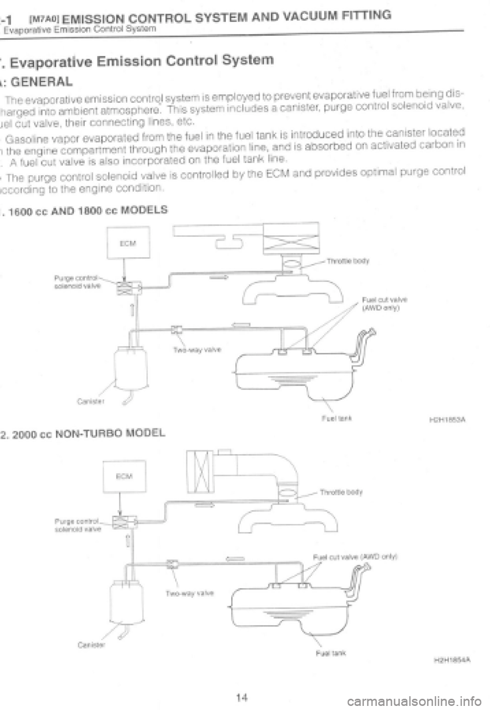 SUBARU IMPREZA 1997 Manual Online 