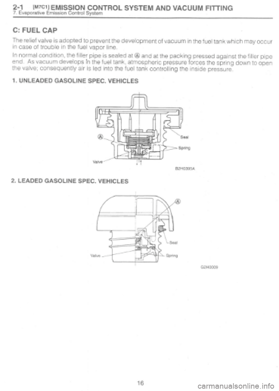 SUBARU IMPREZA 1997 Manual Online 