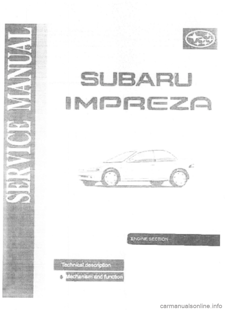 SUBARU IMPREZA 1997 Owners Manual 