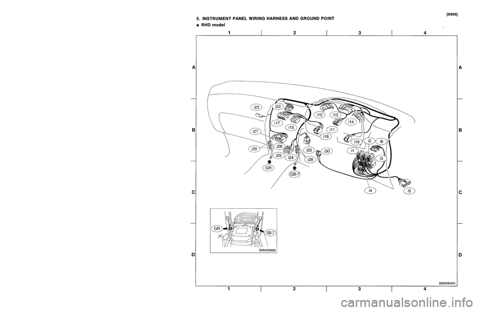 SUBARU LEGACY 1997  Service Repair Manual 
Connector
Connecting
to

ole
Color
Area
No
.
Name

22
Black
C-4
B36

22
C-4
B37
lkh
ii
h
?2
Brown
C-4
B38
ead
w
r
ng
arness
Bu

20
Blue
C-4
B39

15
Gray
C-4
FIB

10
C-4
Remote
control
rearview
mirror