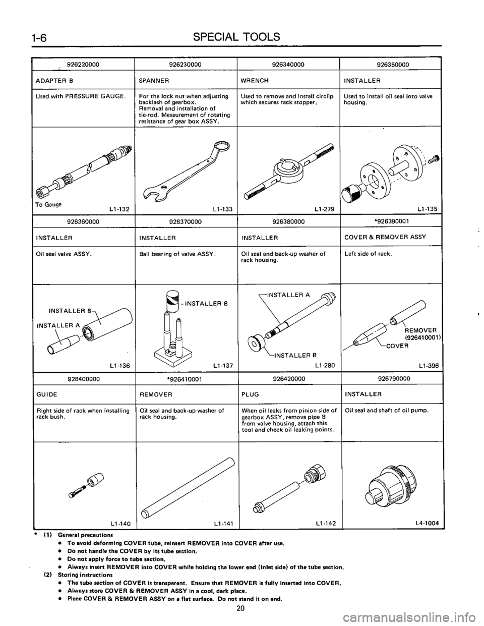 SUBARU LEONE 1989  Service Repair Manual 