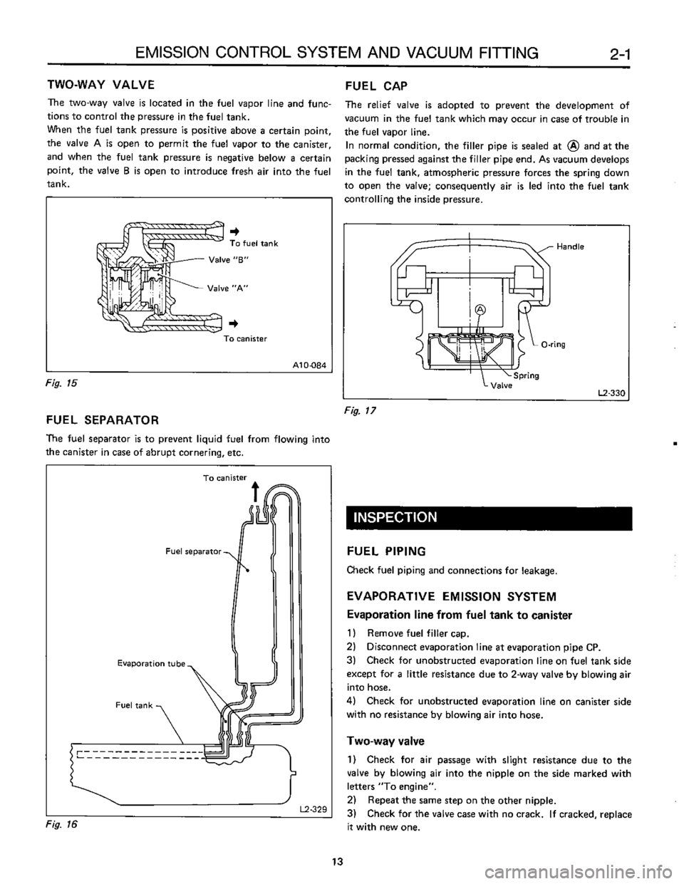 SUBARU LEONE 1989  Service Repair Manual 