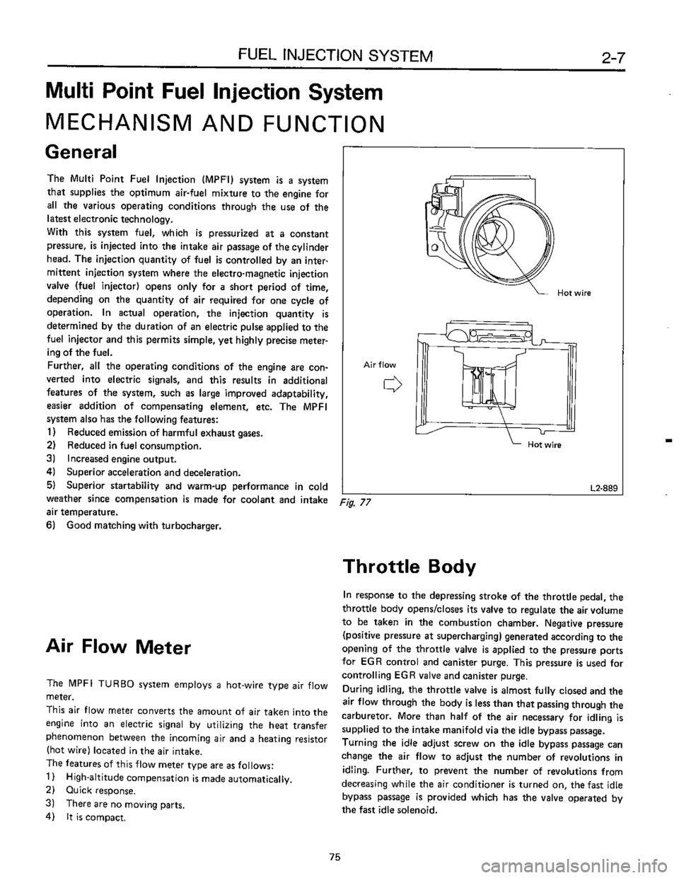 SUBARU LEONE 1989  Service Repair Manual 