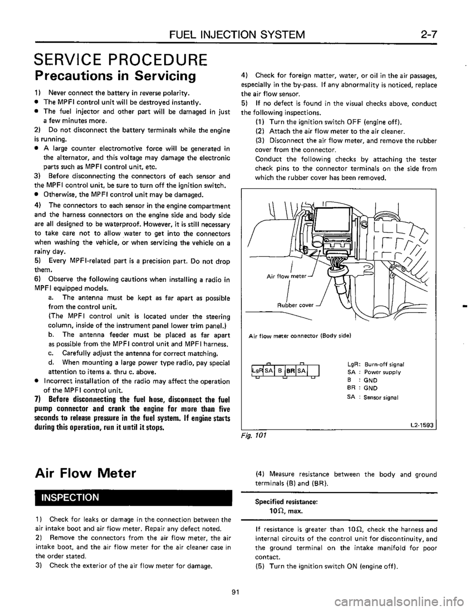 SUBARU LEONE 1989  Service Repair Manual 