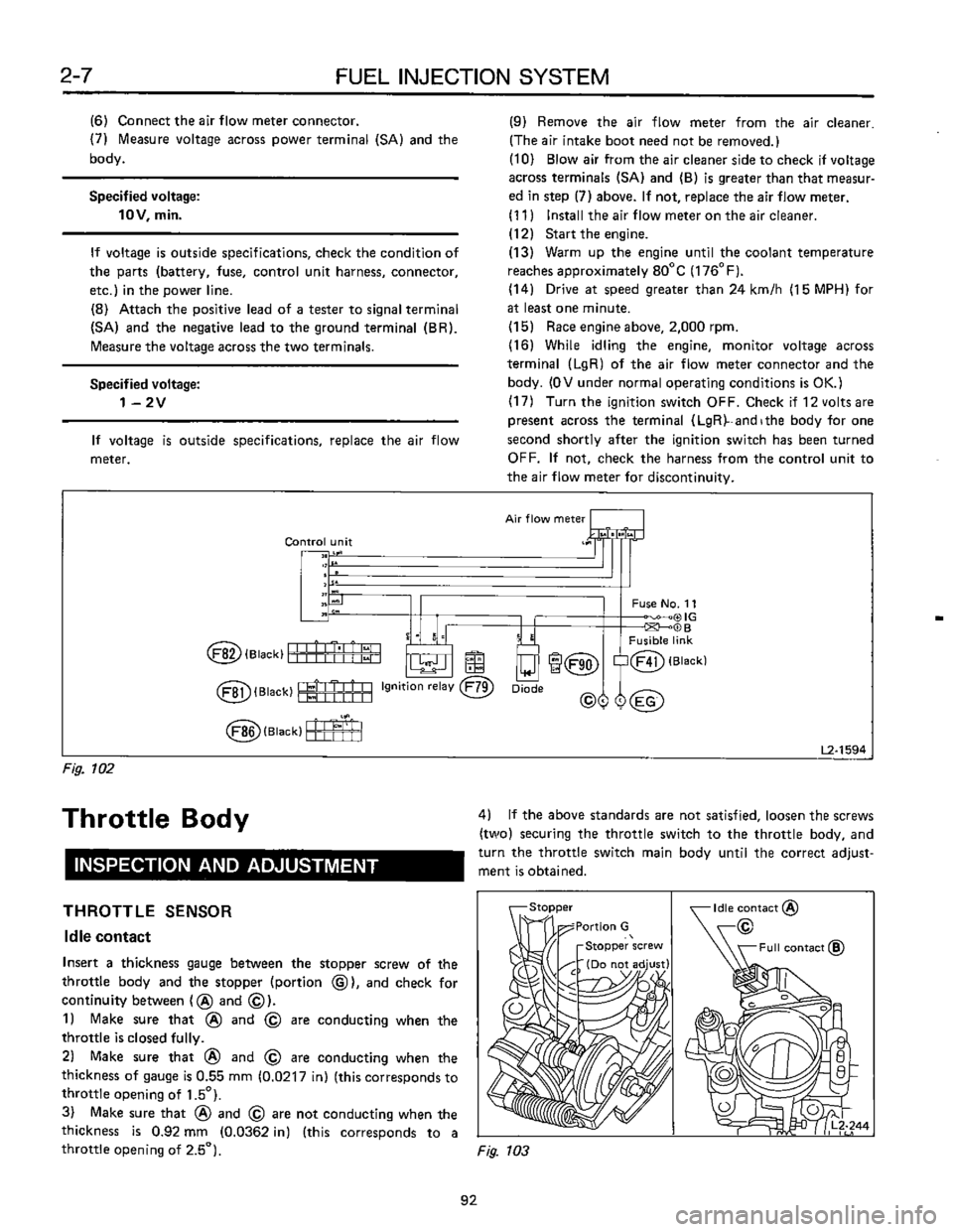 SUBARU LEONE 1989  Service Repair Manual 
