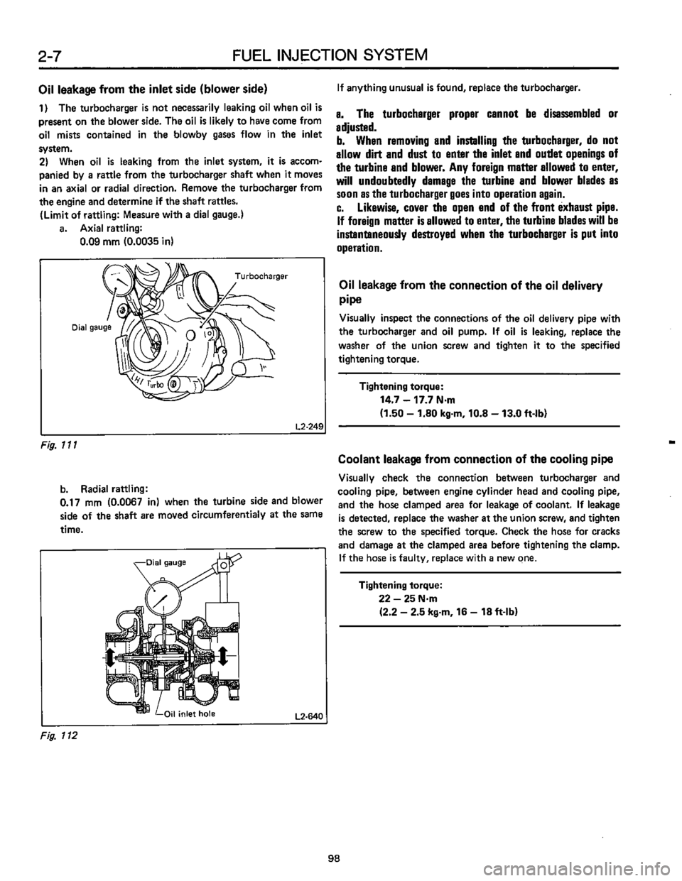 SUBARU LEONE 1989  Service Repair Manual 