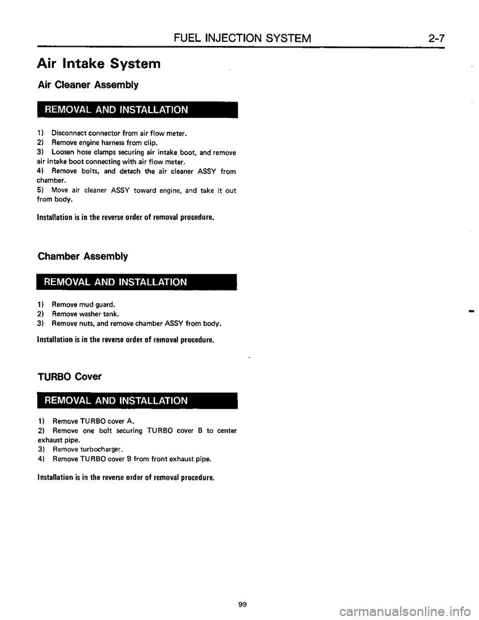SUBARU LEONE 1989  Service Repair Manual 
