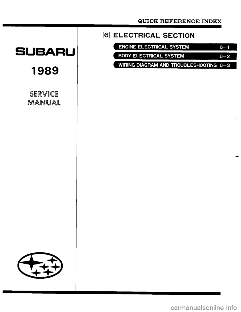 SUBARU LEONE 1989 Service Repair Manual SUBARU LEONE 1989 Service Repair Manual