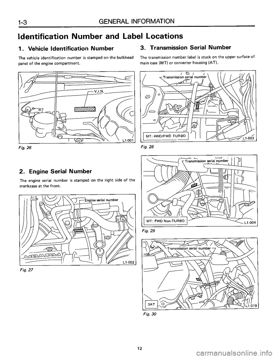 SUBARU LEONE 1989 Service Owners Guide SUBARU LEONE 1989 Service Owners Guide