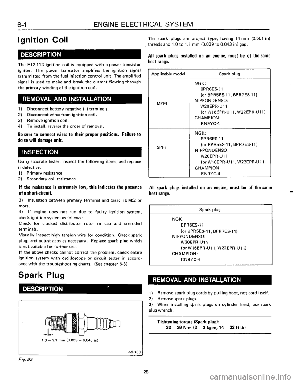 SUBARU LEONE 1989 Service Repair Manual SUBARU LEONE 1989 Service Repair Manual