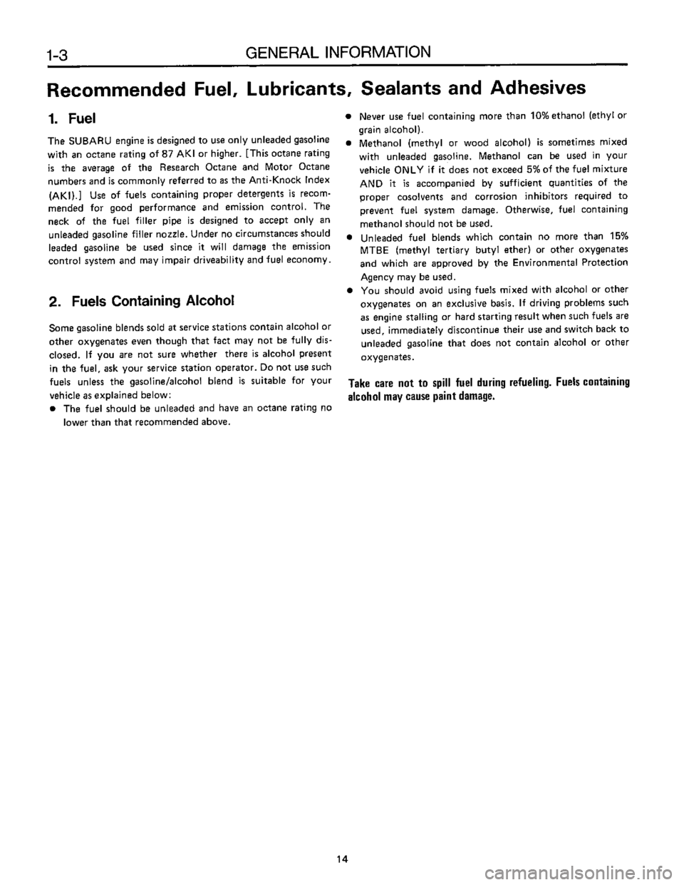 SUBARU LEONE 1989 Service Owners Guide SUBARU LEONE 1989 Service Owners Guide